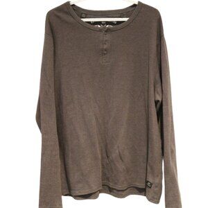 3/$25 🏷 Buffalo Charcoal Waffle Henley Long Sleeve Size XL